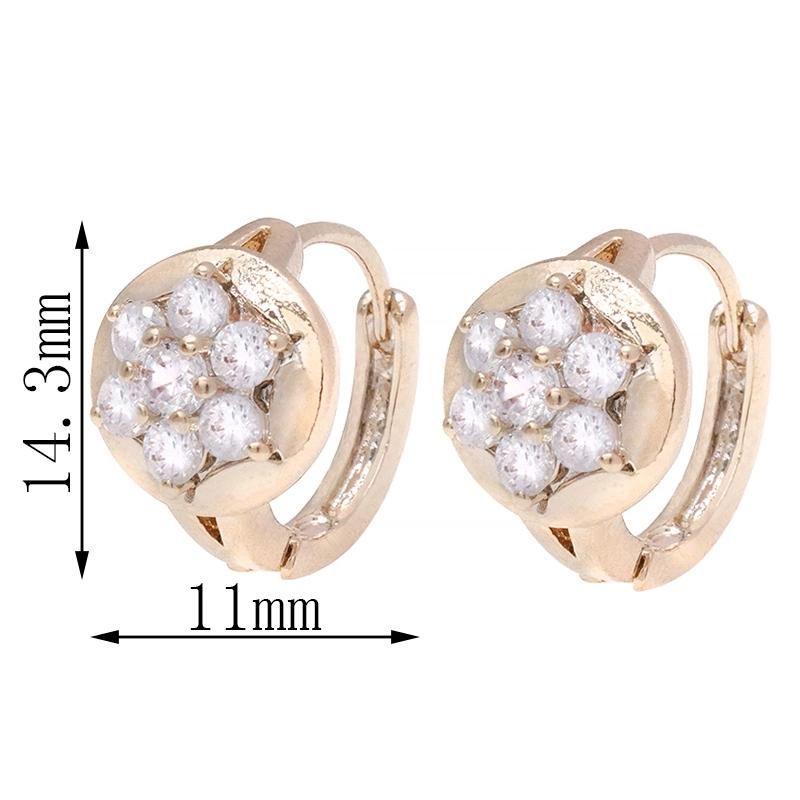 Fashion 14K Cubic Zirconia Ladies Luxury Earrings Jewelry