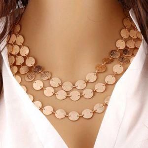 Grind Discs Pendant Choker Chunky Statement Bib Necklace for Women