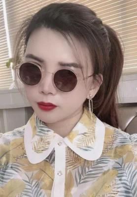 2022 UV400 Round Shape Sunglasses Retro Classic Fashion Plastic Injection Sunglasses for Women