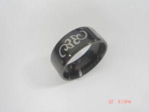 Black Plated Stainless Steel Rings (RC0016)