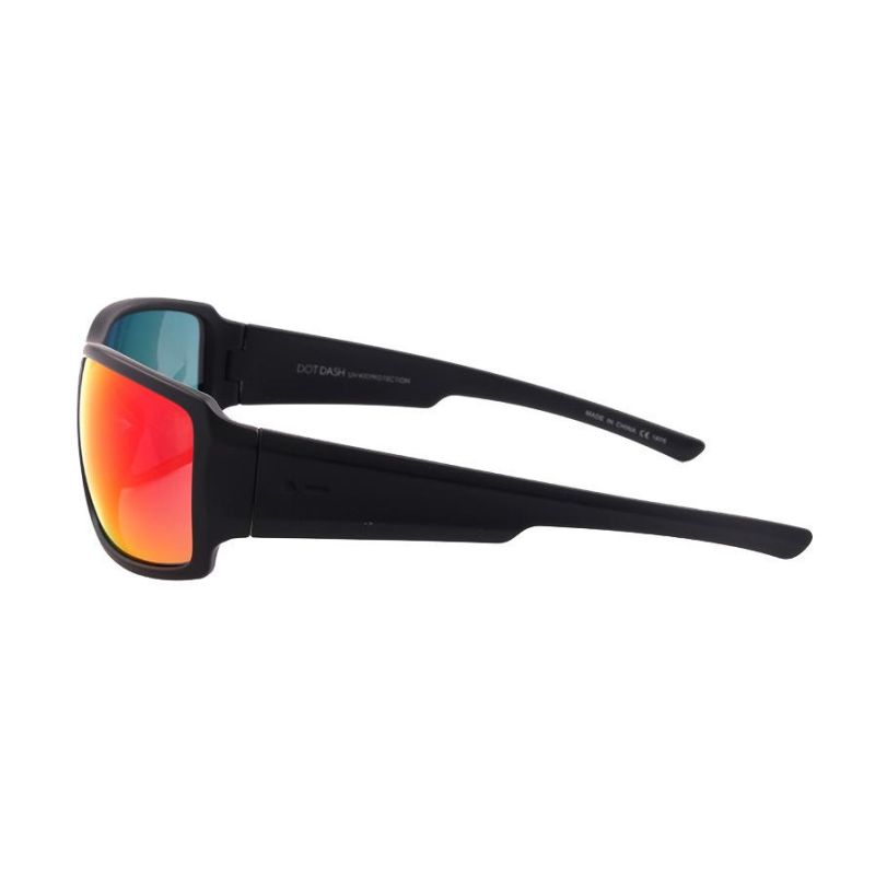2017 Latest Black Sports Sunglasses with Real Red Mirror