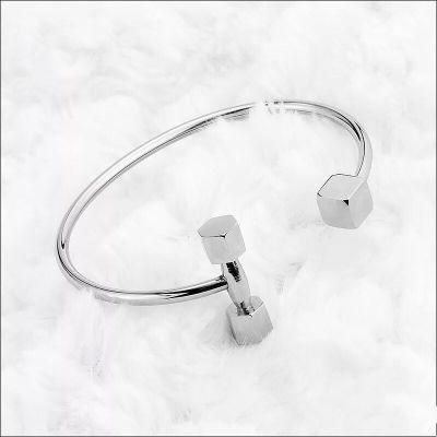 Dumbbell Bangle Cuff Fashion Custom Bracelet