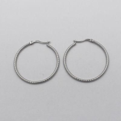 Hot Selling Low Price Round Wire Plain Simple Style Stainless Steel Earring Jewelry