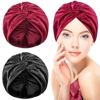 Low MOQ Hair Bonnet Silk Bonnet with Custom Logo