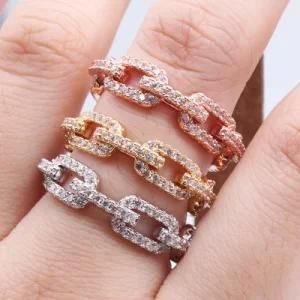 2018 New Design Copper Rose Gold Ladies Finger Ring for Women Jewelry
