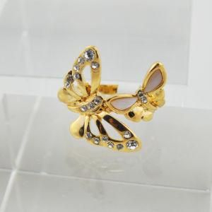 Butterfly Shaped Alloy Finger Ring (FR9451)