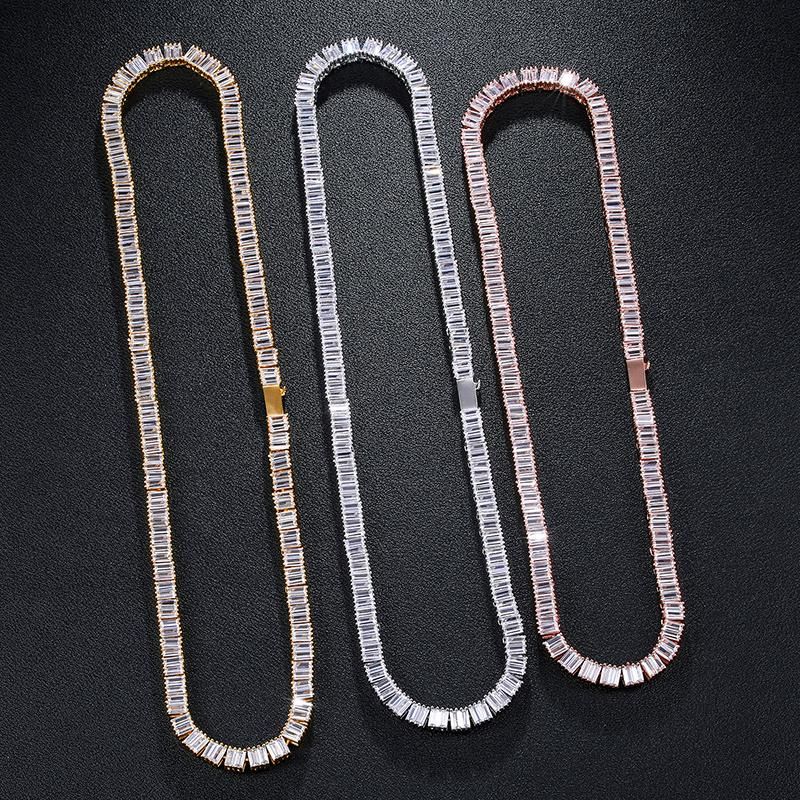European and American Rectangle Copper Jewellery Necklace