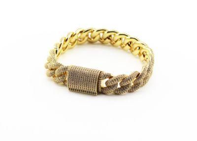 Classy Gold Chain Cuban Link Bracelet for Men