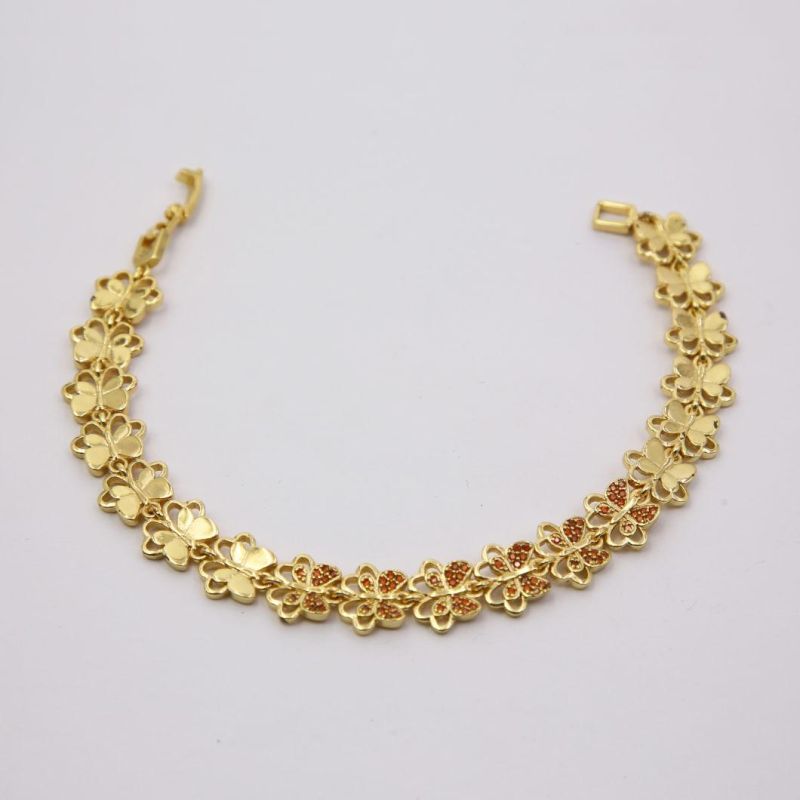 New Designs Charm Crystal Imitation Jewelry 18K Gold Plated Bracelet