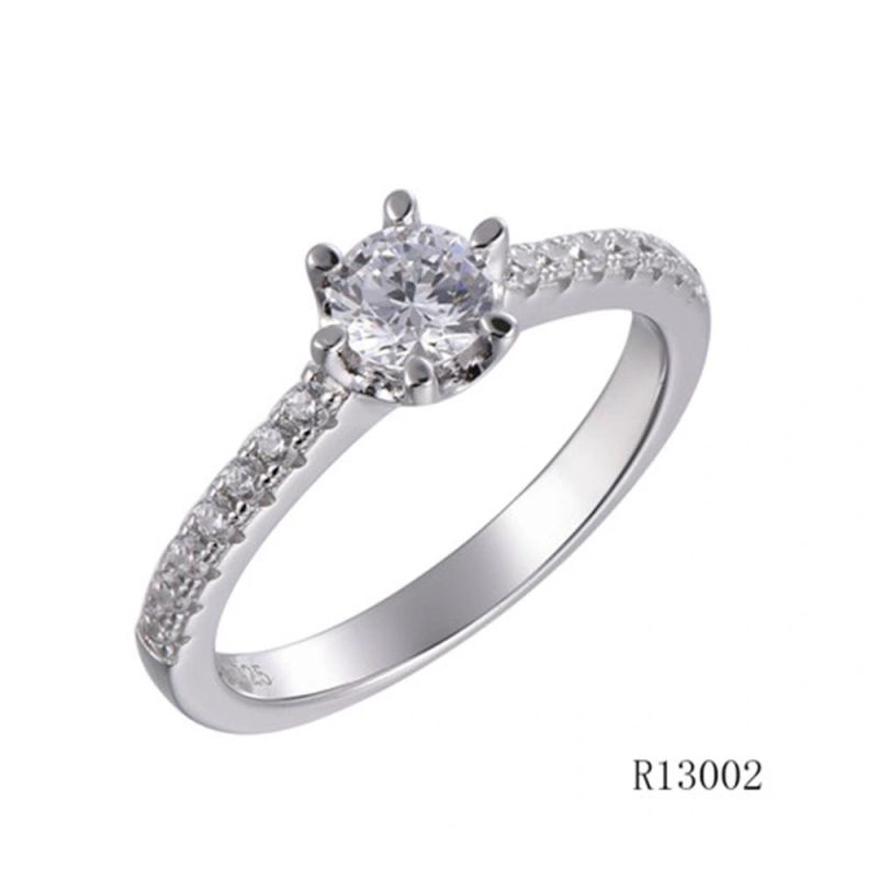 Wholesale 925 Sterling Silver Daily Engament CZ Ring