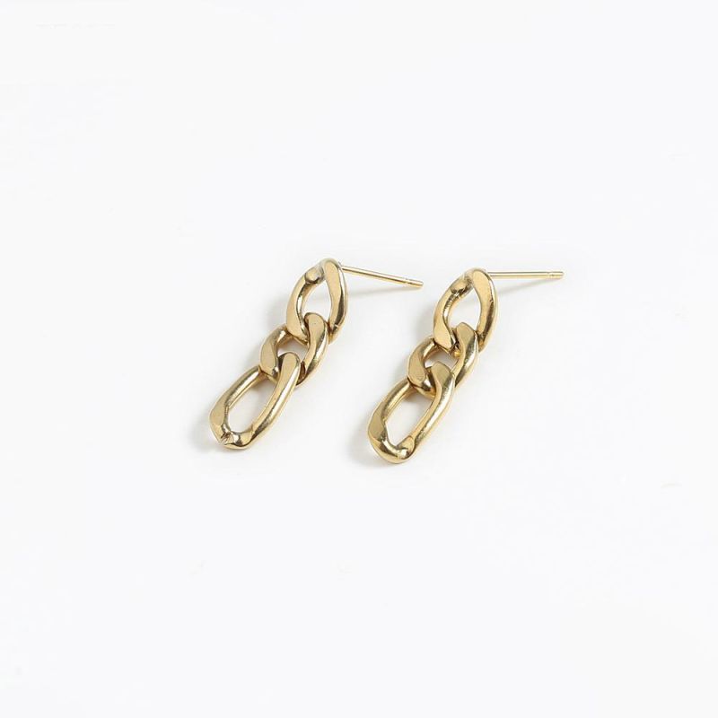 Manufacturer Custom High Quality Fashion jewellery 2022 New Arrivals 18K/14K Gold Jewelry Wholesale Link Chain Earrings