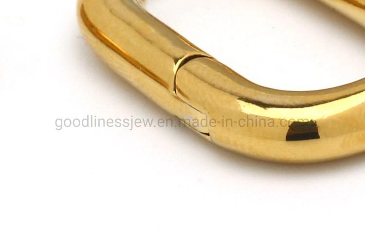 Wholesale Fashion Designer Square Copper Hoop Earrings Jewelry