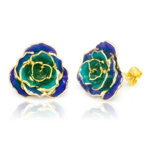 24k Gold Rose Earring (EH070)