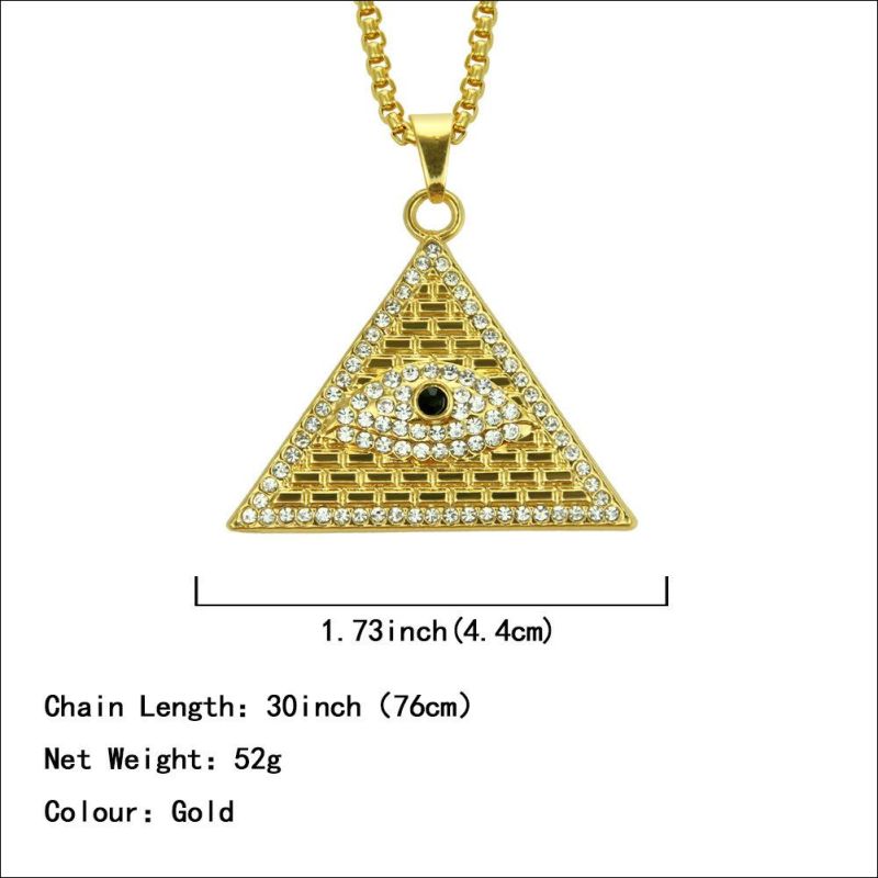 Fashion 24K Gold Plated Pyramids of Egypt Necklace