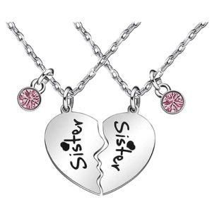 Stainless Steel Best Sisters Necklace Jewelry Set Gifts
