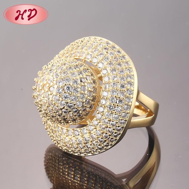 18K Gold Plated Stainless Steel Silver Fashion Women Engagement Finger Wedding Rings Jewelry Design