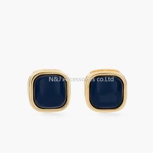 Fashion Square Earring in Blue Gold Plating Resin Earrings for Women Girls Gift