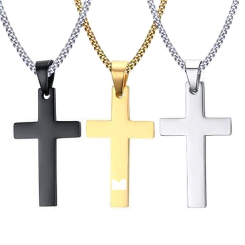 Fashion Stainless Steel Cross Crucifix Necklace