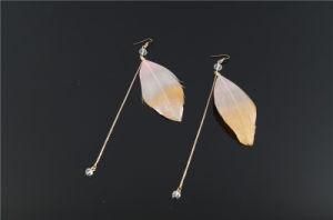 Fashion Feather Earring with Chain String