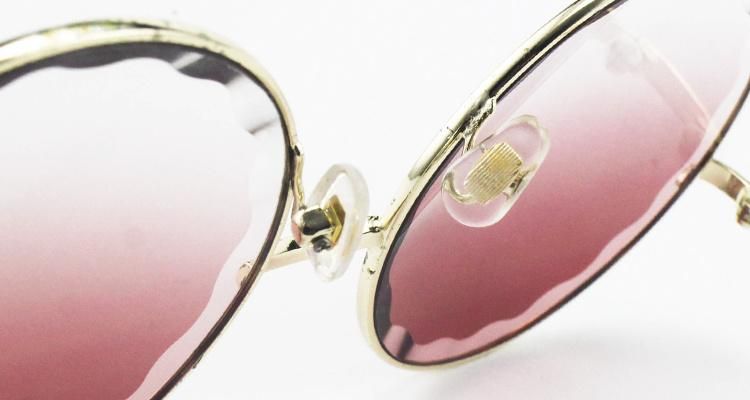 New Custom Logo Stock Metal Round Frame Women Sunglasses