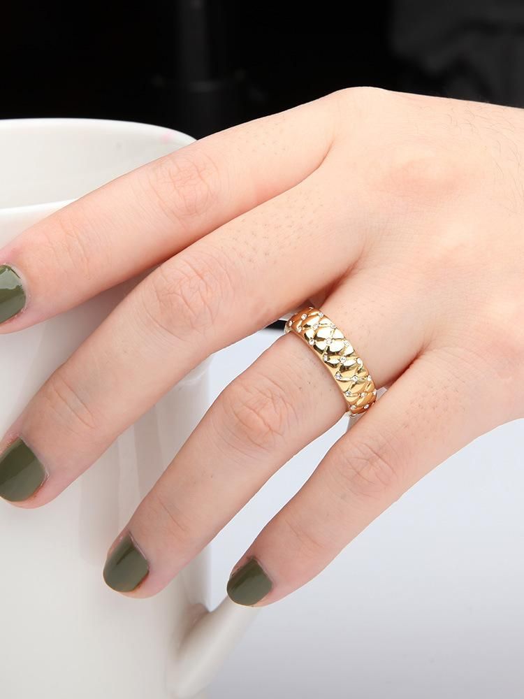Fashion jewelry Eternity Chic Copper Rings with Cubic Zircon
