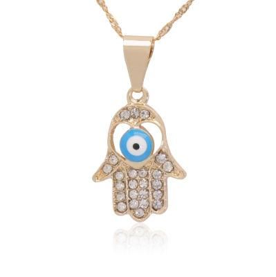 Wholesale Premium Blue Eye Ladies Pendant Fashion Jewelry Necklace