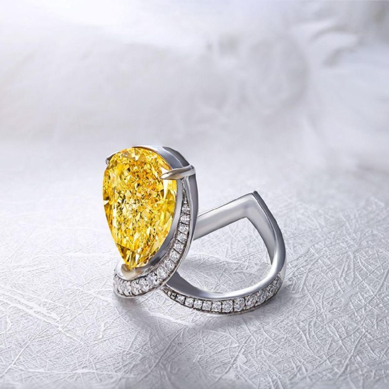 Fashion Jewelry Simulated Gems Diamond Faceted Fine Polished Affordable Handcraft Silver Ring