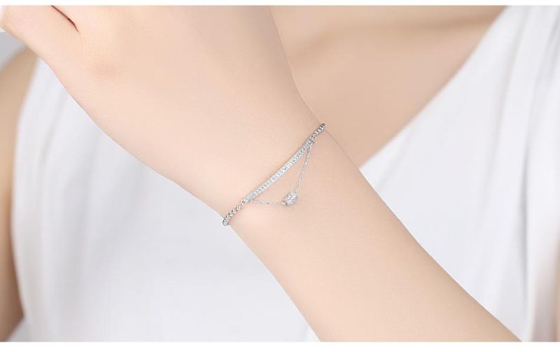 Diamonds Jewelry Cubic Zircon Bracelets with Transfer Beads
