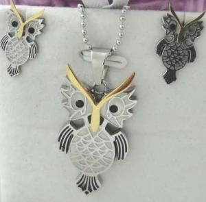 Fashion Night Owl Stainless Steel Jewelry Set (ST1038)