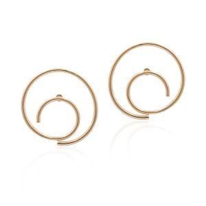 Fashion Accessories Imitation Jewelry Spiral Wire Women Fashion Gold Earrings