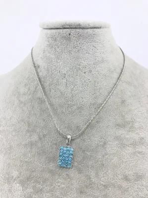 Created Blue Necklace Pendant Fine Jewelry