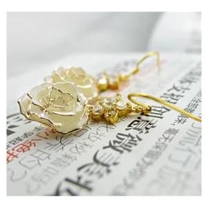 24k Gold Rose Earring for Gift (EH035)
