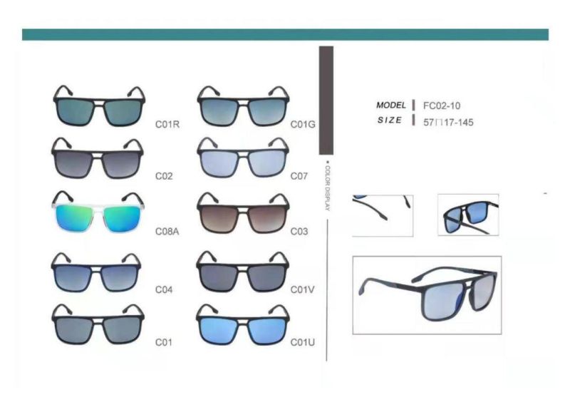 Women Men Popular Tr90 Sun Glasses Square Custom Logo Colorful Sunglasses Fashion Design Sunglasses