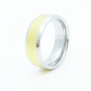 Plated Gold Mesh Tungsten Rings Jewelry