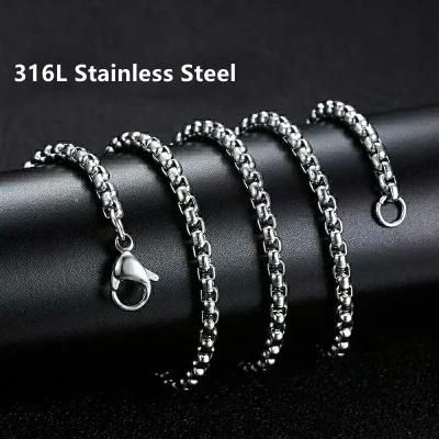 Stainless Steel Chain Square Pearl Neck Chain