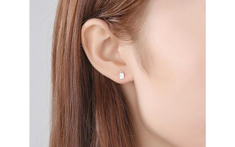 Fashion Jewelry Irregular Earring Stud in Plane and Trunk Shape