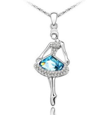 Dance Recital Gifts for Women Girls Sterling Silver Endless Little Girls Ballerina Pendant Necklace