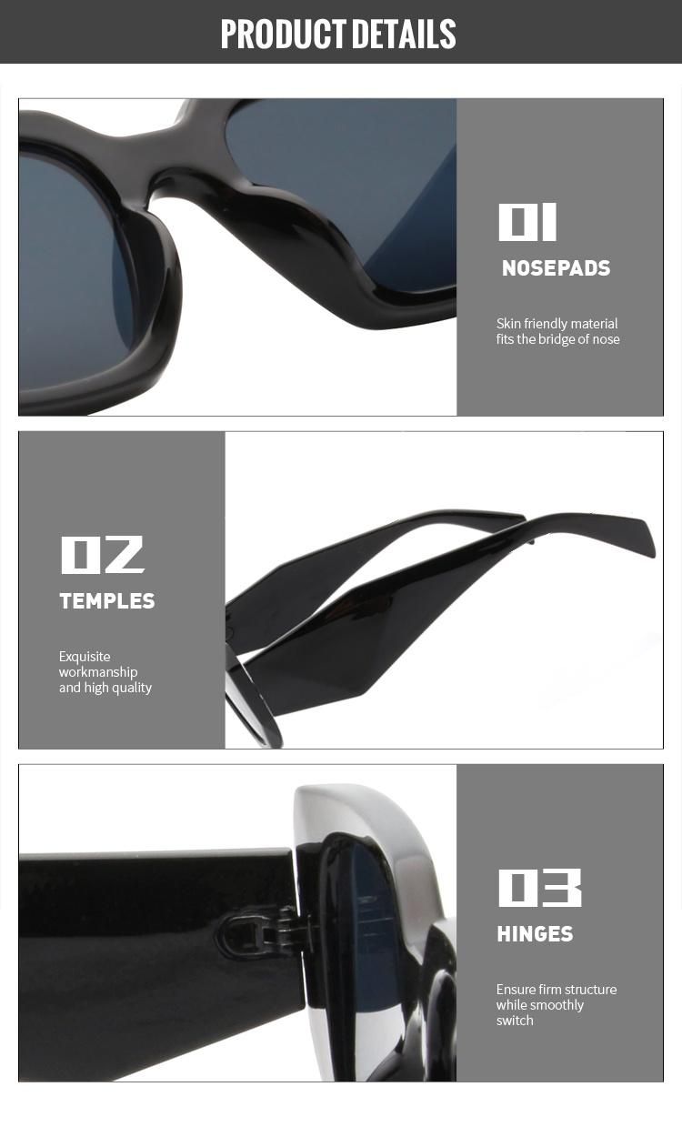 2022 Trendy Square Wholesale Designer Sunglasses Hip Hop Sunglasses for Unisex