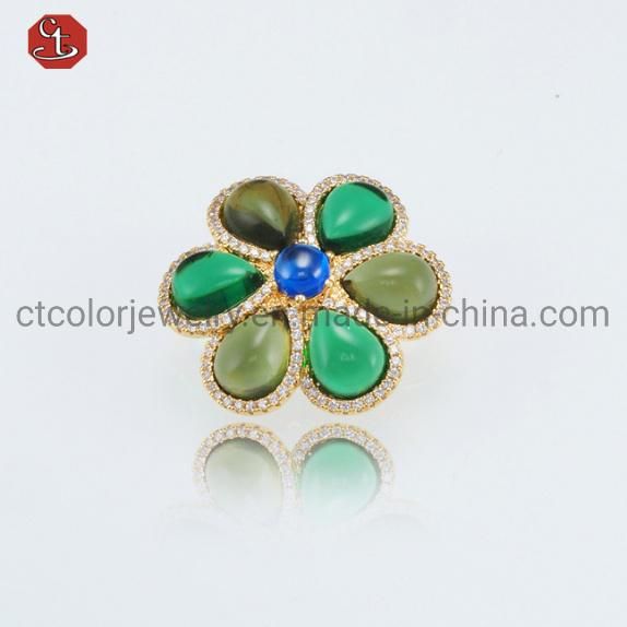 Fashion Custom CZ 925 Sterling Silver Rings Jewellery Jewelry for Trendy Women