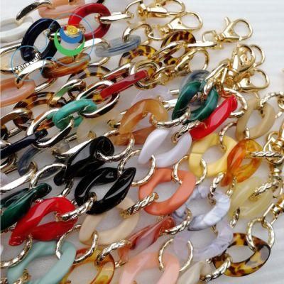 21.5*30mm Fashion New Pure Color Design Series Ornament Chain Plastic Chain Iron Dog Hook Bag Accessories (YF301-19)