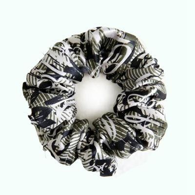 Custom Print Luxurious 100% Silk Hair Scrunchies for Women Fashion Hairbands