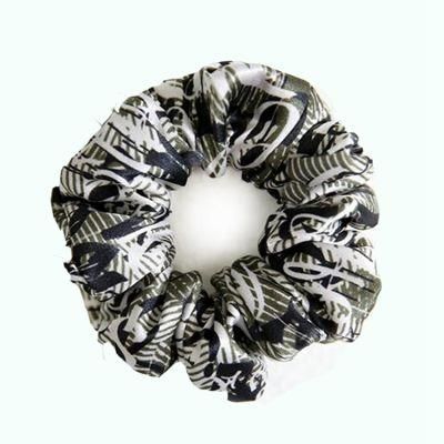 Custom Print Luxurious 100% Silk Hair Scrunchies for Women Fashion Hairbands