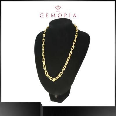 Fashion Jewelry Gold Necklace with Rhinestone