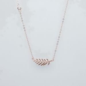 Latest Fashion 925 Silver Necklace Leaf Shape
