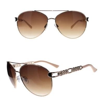 Pilot Style Elegant Fashion Metal Sunglasses for Women