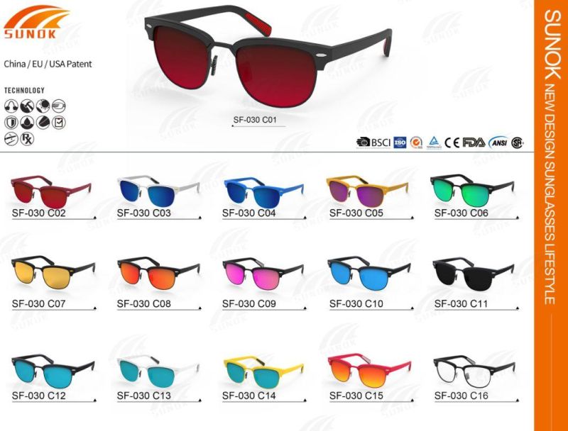 Sunok Brand Wholesale Polarized Glass Sunglasses Mens Fashion Lifestyle Sunglasses