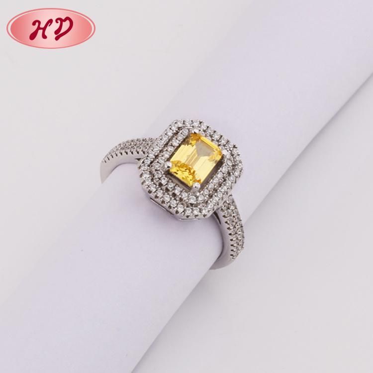 New Fashion Stainless Steel Silver 18K Gold Plated Finger Wedding Rings