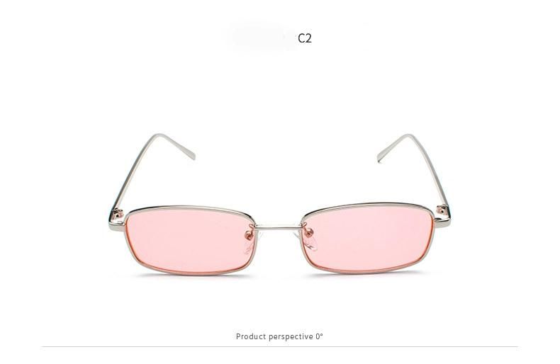 New Style Square Metal Frame Transparent Sunglasses