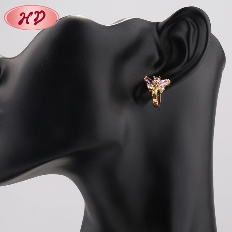 Wholesale 18K 14K Gold Plated Small Fancy Gold Earrings Woman Designs for Party Girls