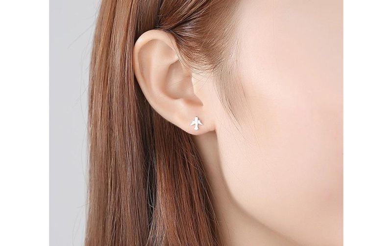 Fashion Jewelry Irregular Earring Stud in Plane and Trunk Shape